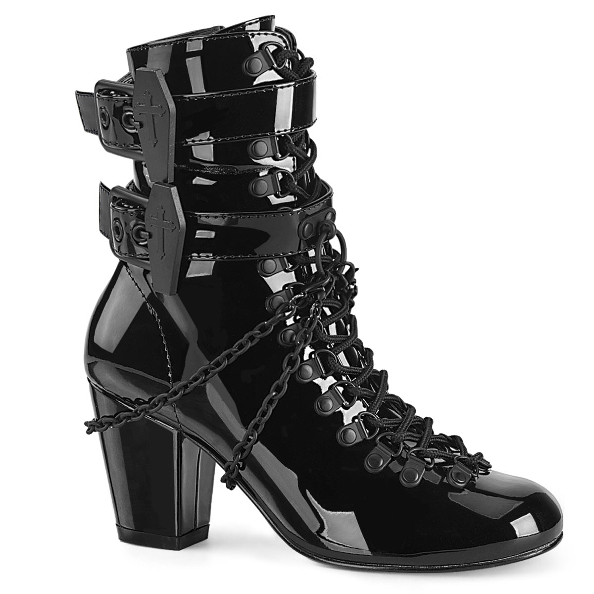 White 3 Inch Alternative Women's Ankle Boots - Demonia Cult VIVIKA-128
