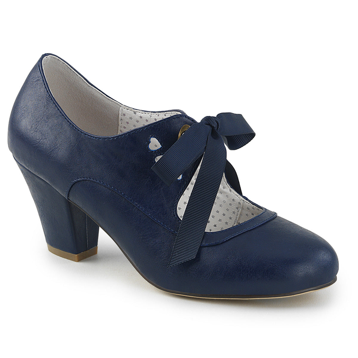Navy Blue 2.5 Inch Retro Heels - Pin Up Couture WIGGLE-32