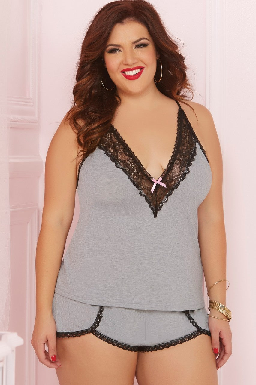 stm10608x Seven Til Midnight SALE Lingerie midnight dream cami set grey