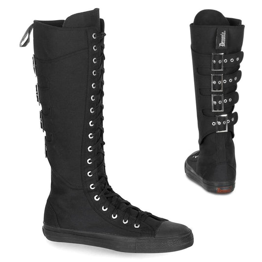 Demoniacult DEV303 Black Canvas Sexy Shoes Discontinued Sale Stock