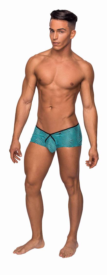MP130234 Malepower Micro Mini Short - Seafoam/Negro