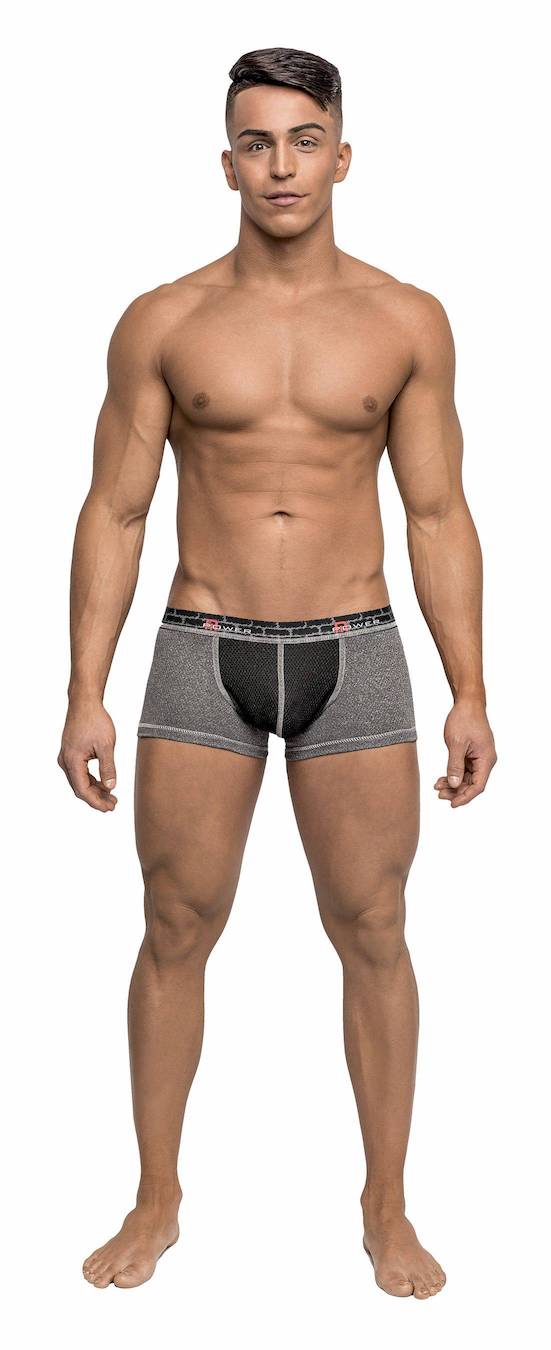 MP133237 Malepower Mini Short Short Reversible - Negro/Gris