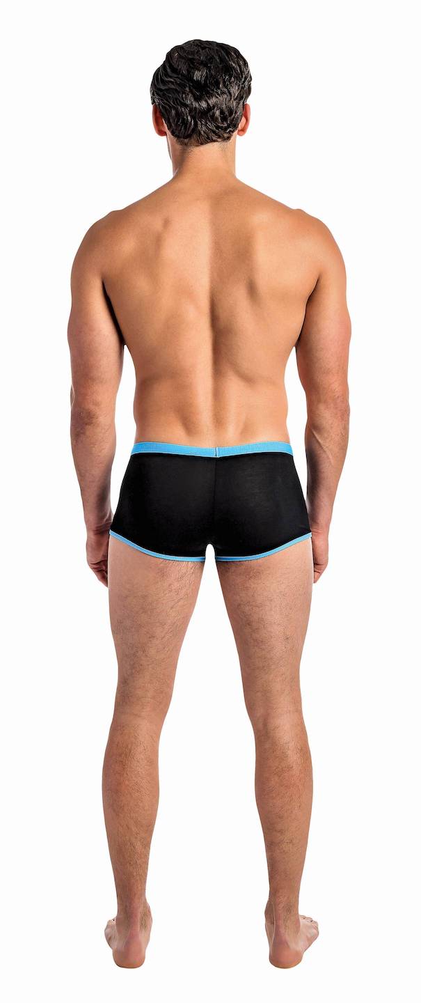 MP141230 MalePower Cutout Mini Short - Turq/Black