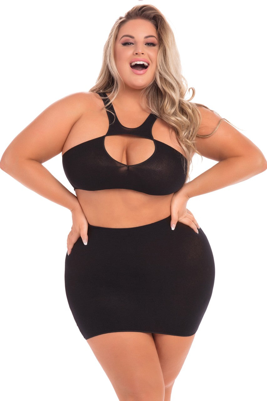 PL23074X Sexy Lingerie Bedroom Wear Been Seen 2pc Skirt Set