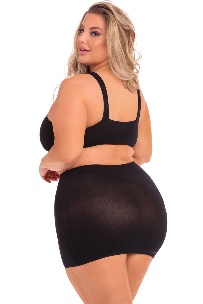 PL23074X Ropa de dormitorio de lencería sexy se ha visto 2 piezas de falda set