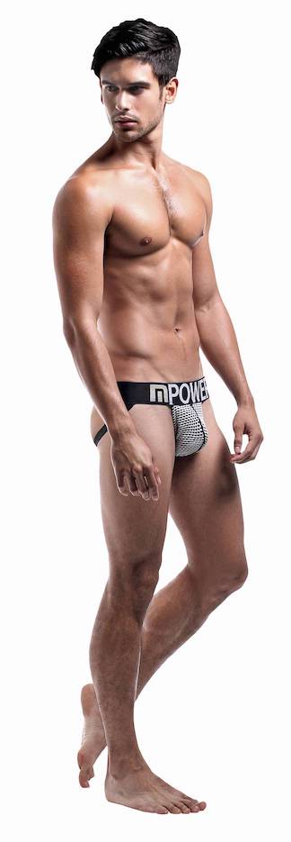 Mp389215 MalePower Jock - Wit/zwart