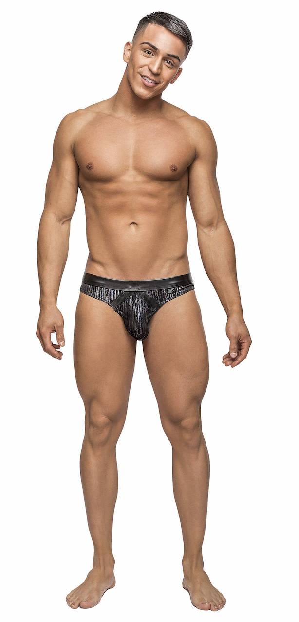 MP413242 MalePower Insert Thong - Black