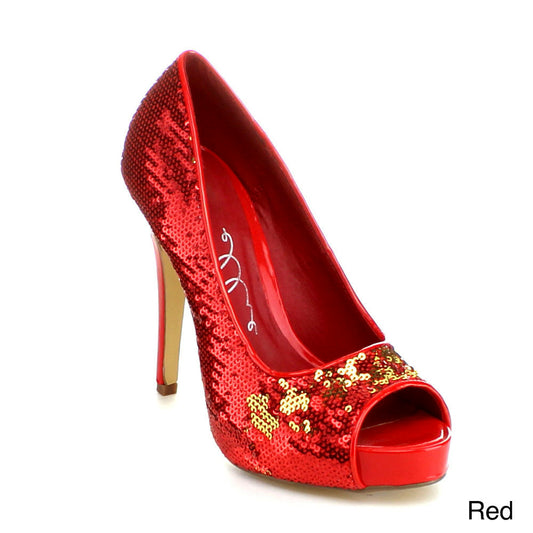 415-FLAMINGO Ellie Red High Heel Alternative Footwear Discontinued Sale Stock