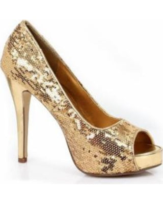 415-FLAMINGO Ellie Gold High Heel Alternative Footwear Discontinued Sale Stock
