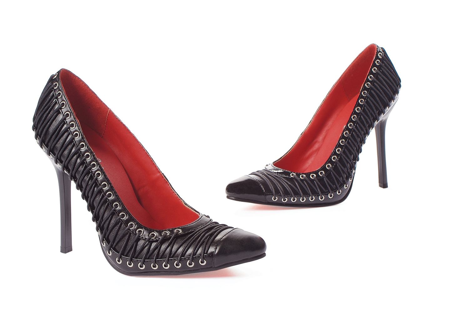 420-LOLITTA Ellie Black Pat High Heel Alternative Footwear Discontinued Sale Stock