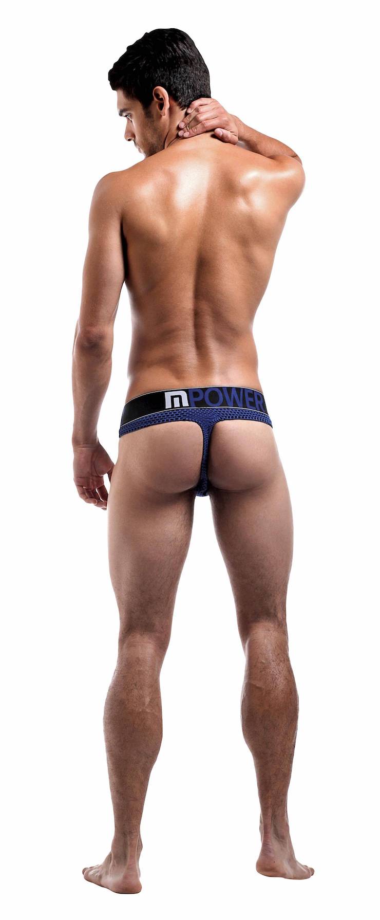 MP438215 MalePower Lo Rise Thong - Royal/Black