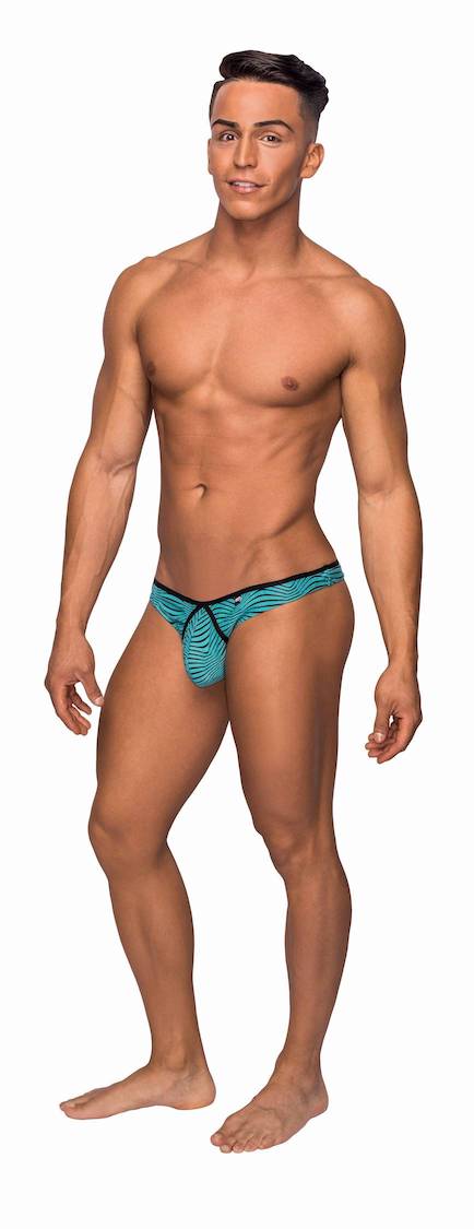 MP461234 Malepower Mini Thong - Seafoam/Negro