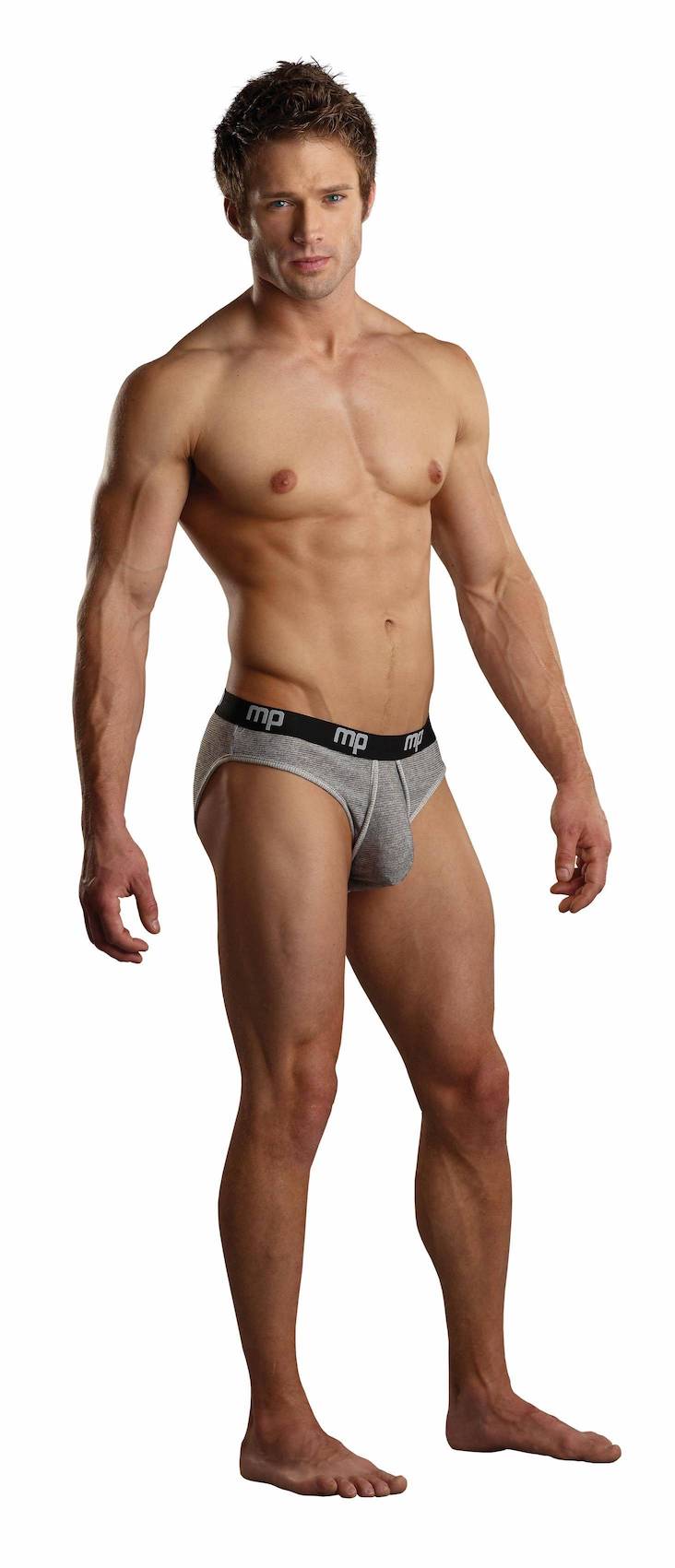 MP490198 Malepower Lo Rise Enhancer Bikini - Gray