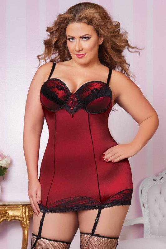 STM9748X  Seven Til Midnight SALE Lingerie Good Girl Gone Bad Chemise Red