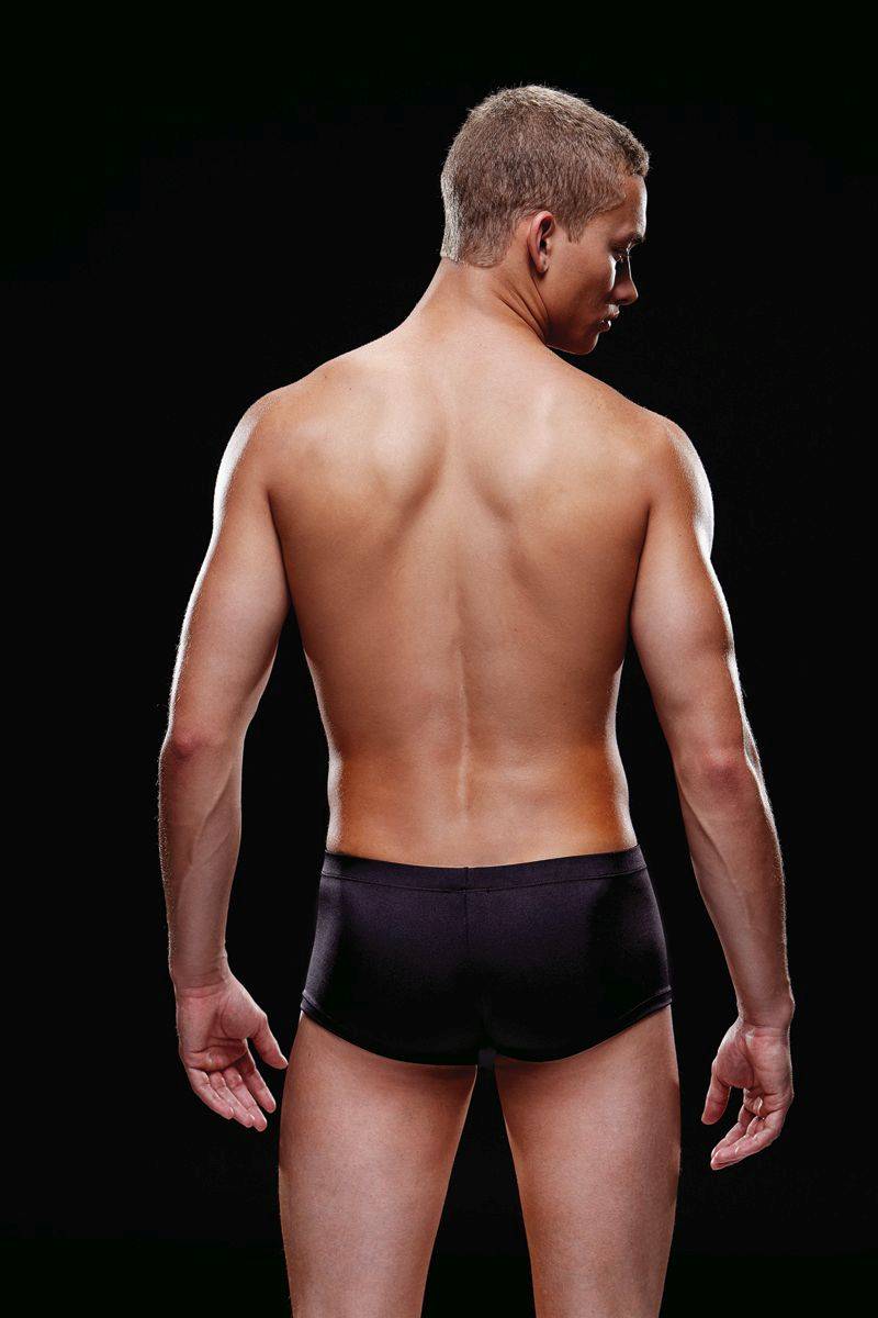 bev027 envy menswear logo sport trunk black