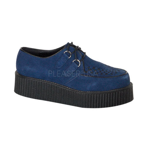 Demoniacult CRE402S Blue Suede Sexy Shoes Discontinued Sale Stock