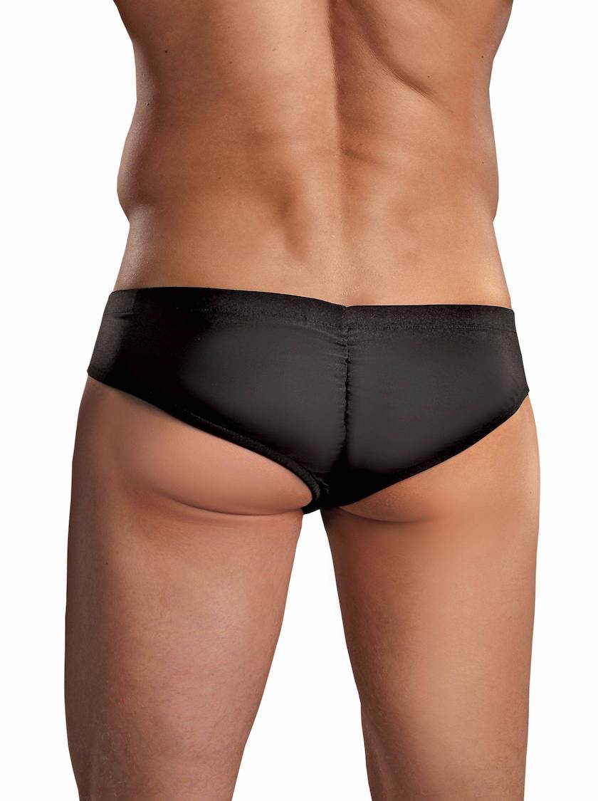 MPPAK873 MALEPOWER SHIRRED POUCH MANTY - BLACK