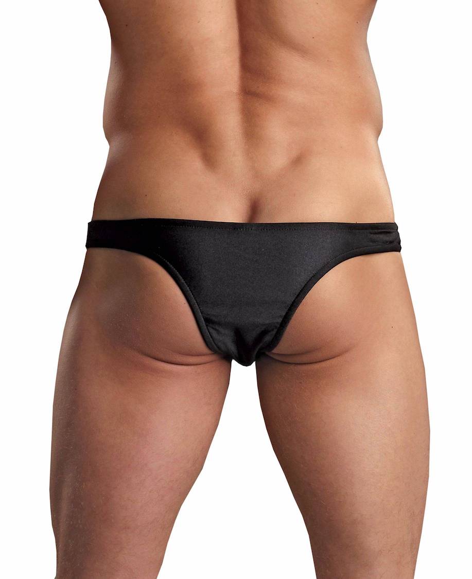 Mppak874 Malepower Full Cut Thong Back - Black