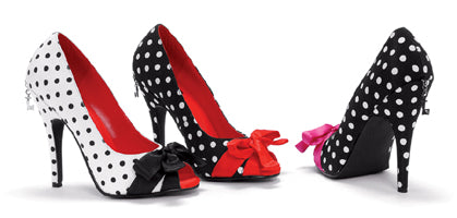 PH511-PAIGE Penthouse White/Black High Heel Alternative Footwear Discontinued Sale Stock