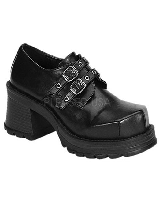 Demoniacult TRU101 Black Vegan Leather Sexy Shoes Discontinued Sale Stock