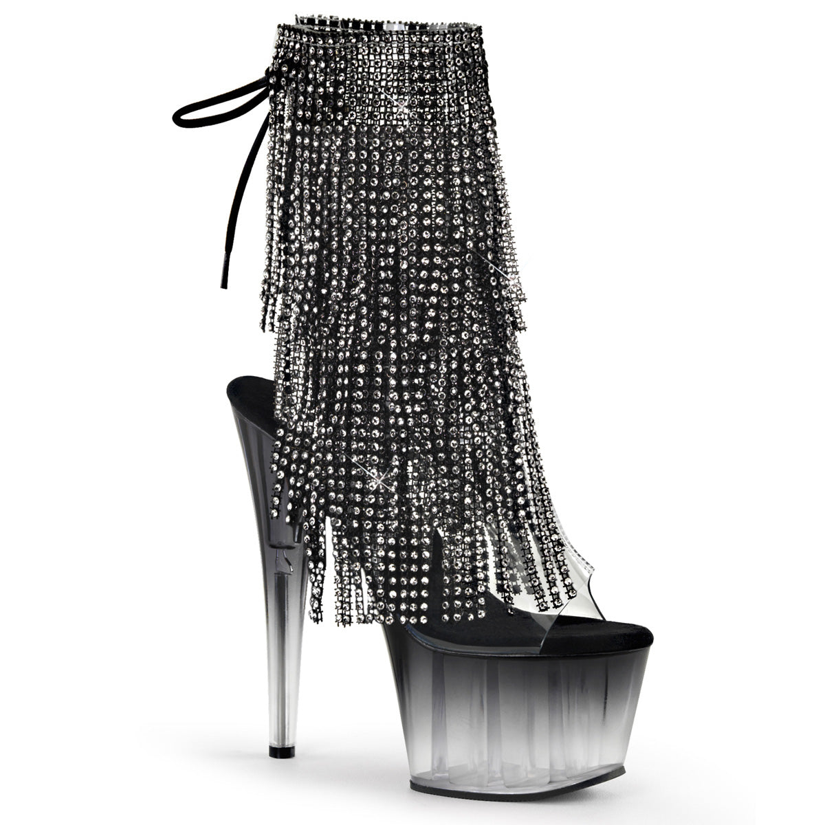 Black 7 Inch Fetish Platform Ankle Boots - Pleaser ADORE-1017RSFT
