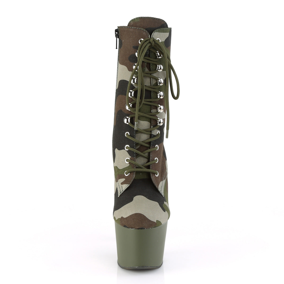 adore 1020camo pleaser green camo fabric dark olive matte platforms exotic dancing