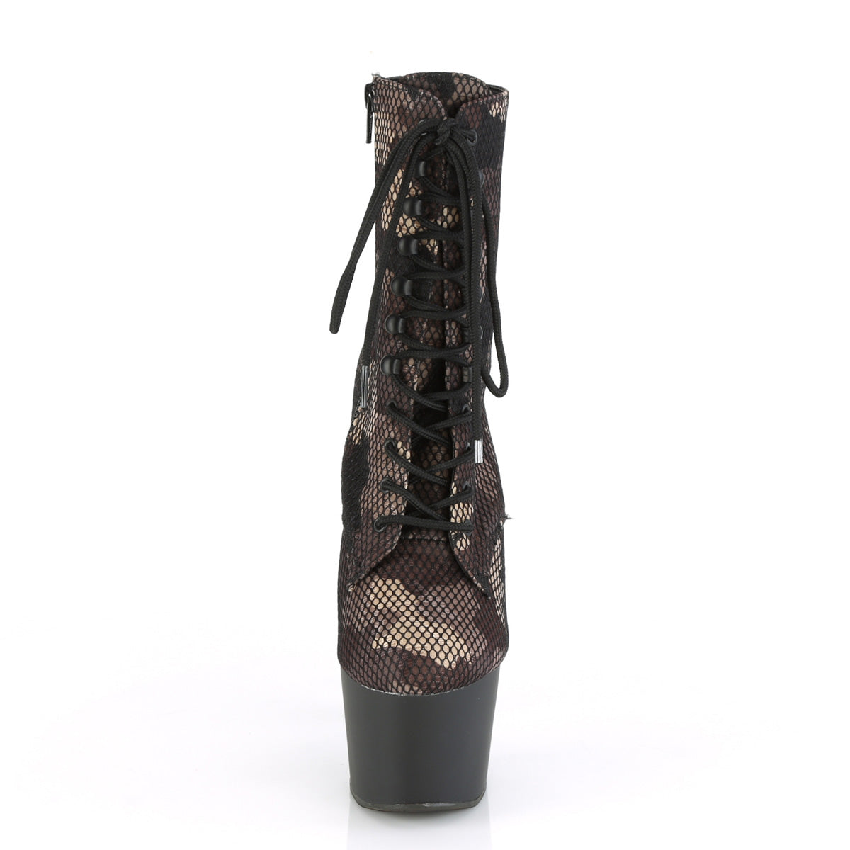 adore 1020cm_pleaser_platforms_exotic_dancing_ankle_mid calf_boots_pleasers_green_camo mesh_black_matte