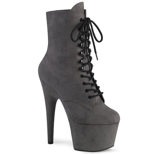 ADORE-1020FS Pleaser 7" Heel Grey Exotic Dance Ankle Boots-Pleaser- Sexy Shoes