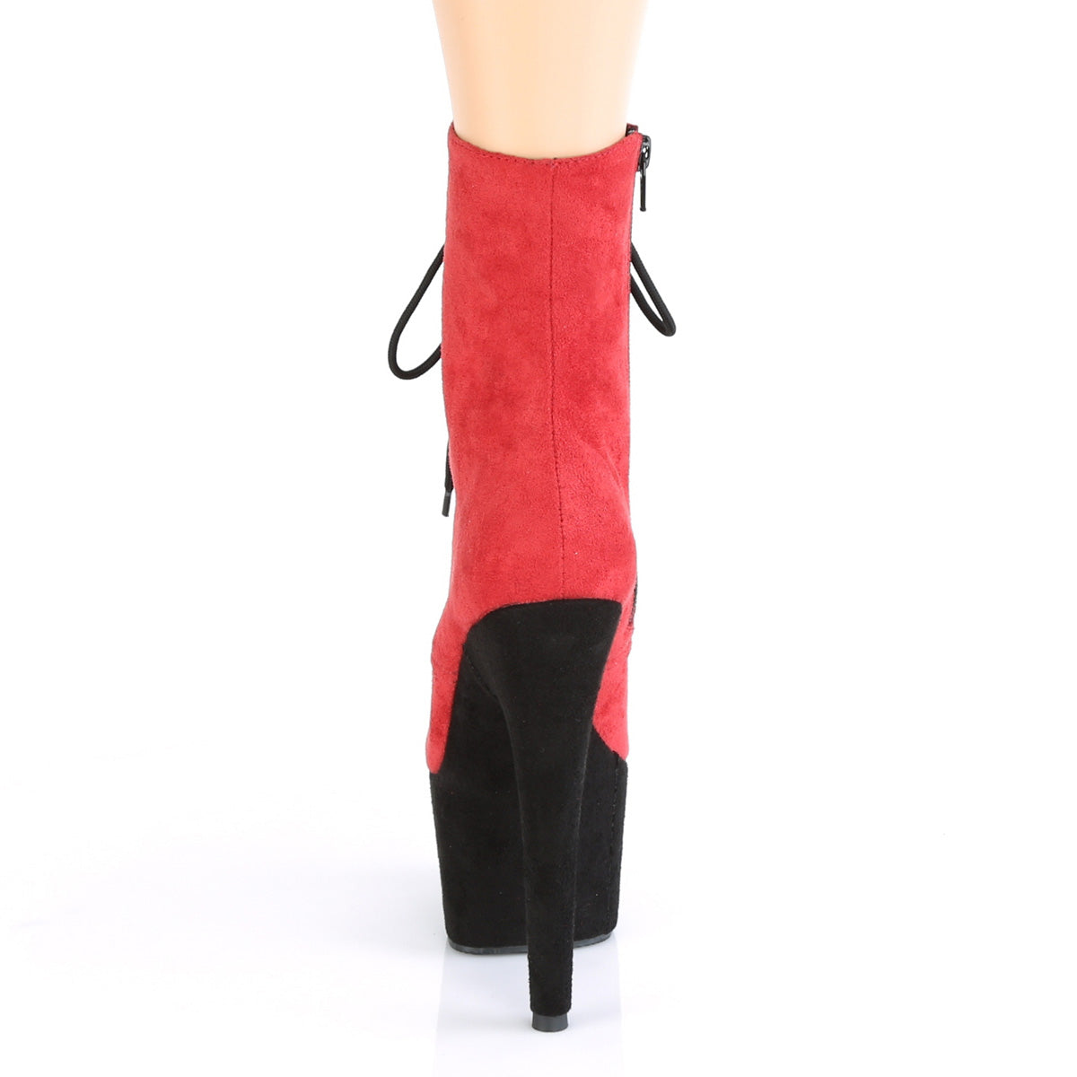 ADORE-1020FSTT Pleaser 7" Heel Red Exotic Dancing Ankle Boot-Pleaser- Sexy Shoes Fetish Footwear