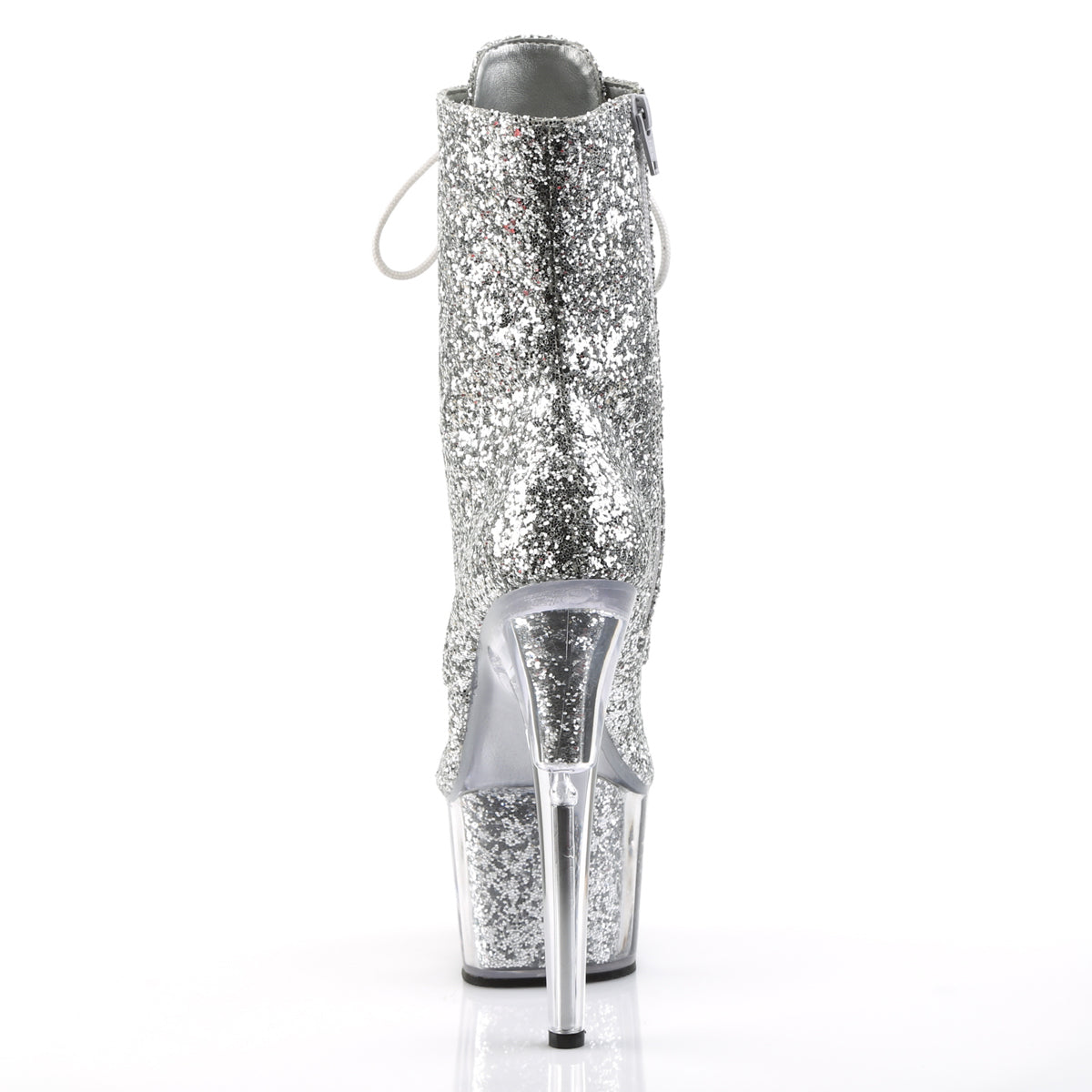 ADORE-1020G 7" Heel Silver Glitter Exotic Dancing Ankle Boot-Pleaser- Sexy Shoes Fetish Footwear