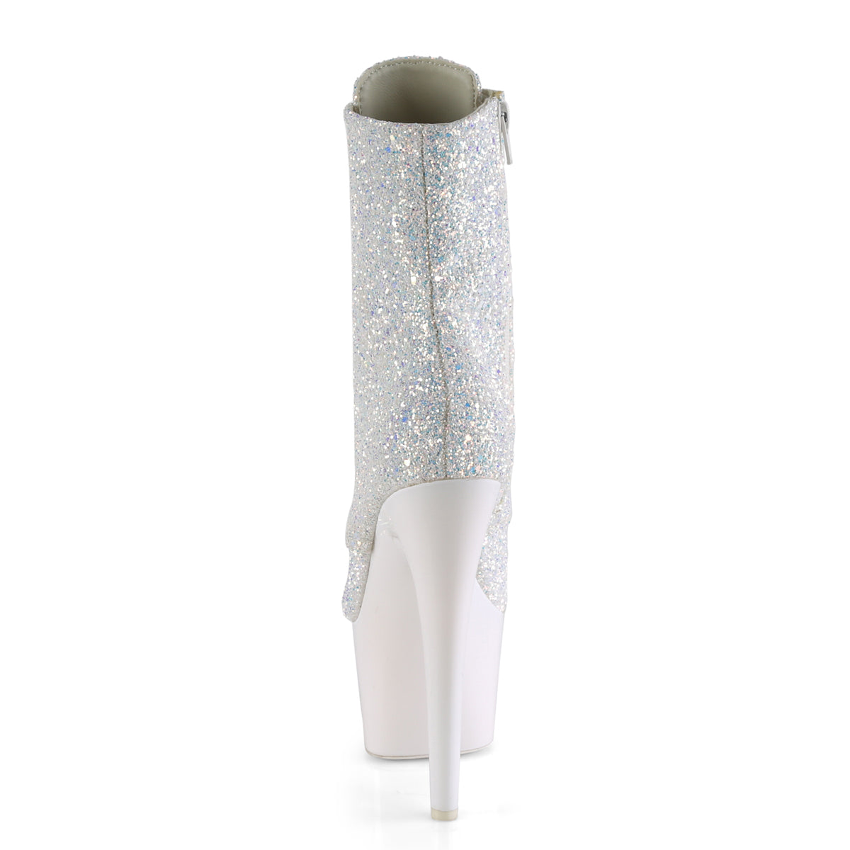 adore 1020lg pleaser lace up glitter platforms ankle boots with side zip