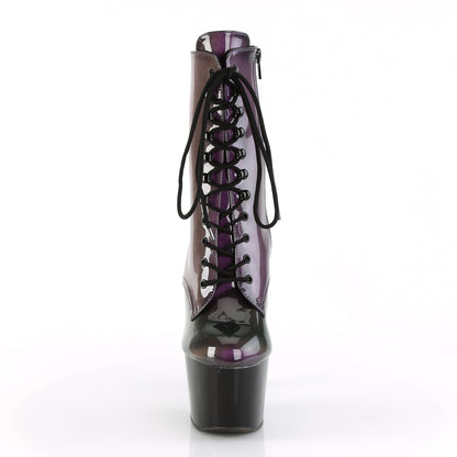 ADORE-1020SHG Pleaser Purple-Olive/Blk Platforms (Exotic Dancing)