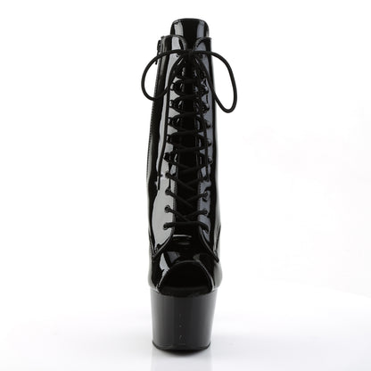 ADORE-1021 Pleaser Black Patent Exotic Dancing Ankle Boots