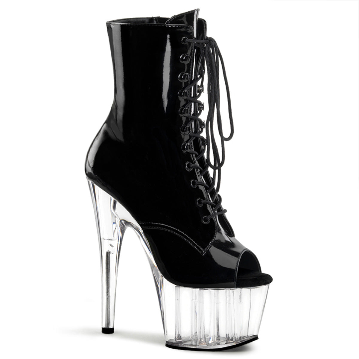 Black 7 Inch Fetish Platform Ankle Boots - Pleaser ADORE-1021