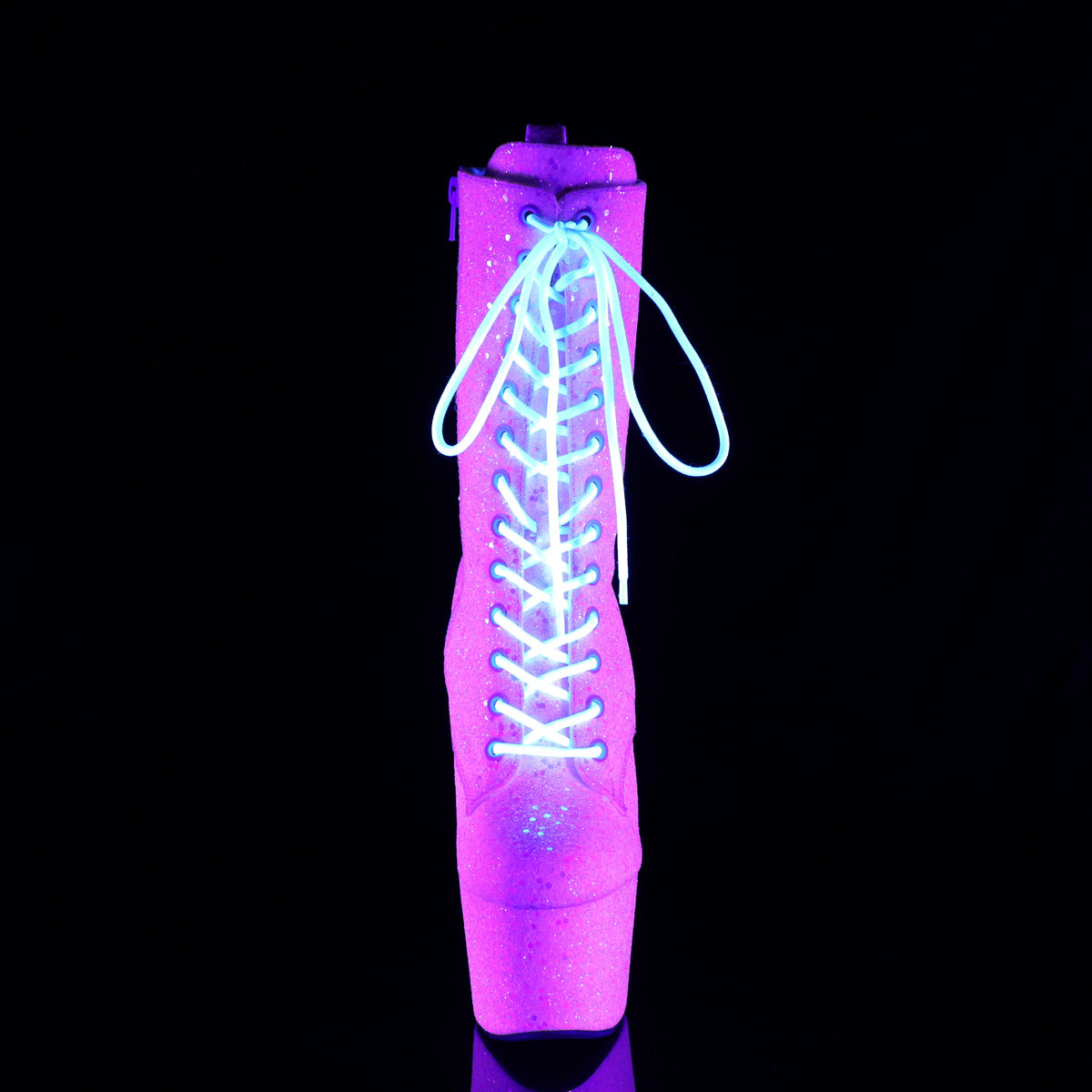 adore 1040 ig pleaser sexy footwear neon b pink iridescent glitter m