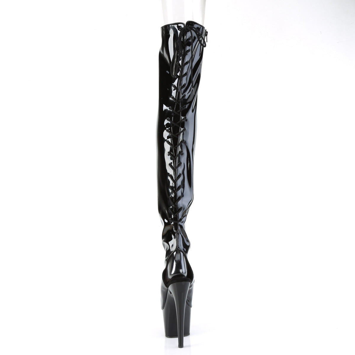 adore 700 48 pleaser blk elastic band faux leather blk matte platforms exotic dancing