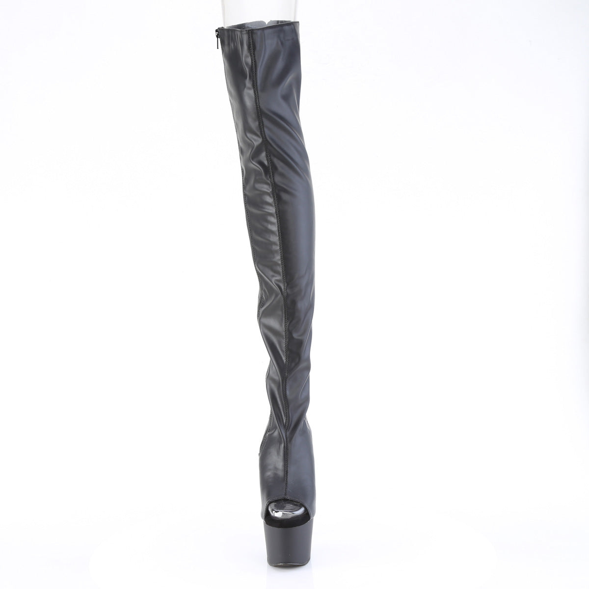 adore 3017 pleaser sexy footwear blk str faux leather