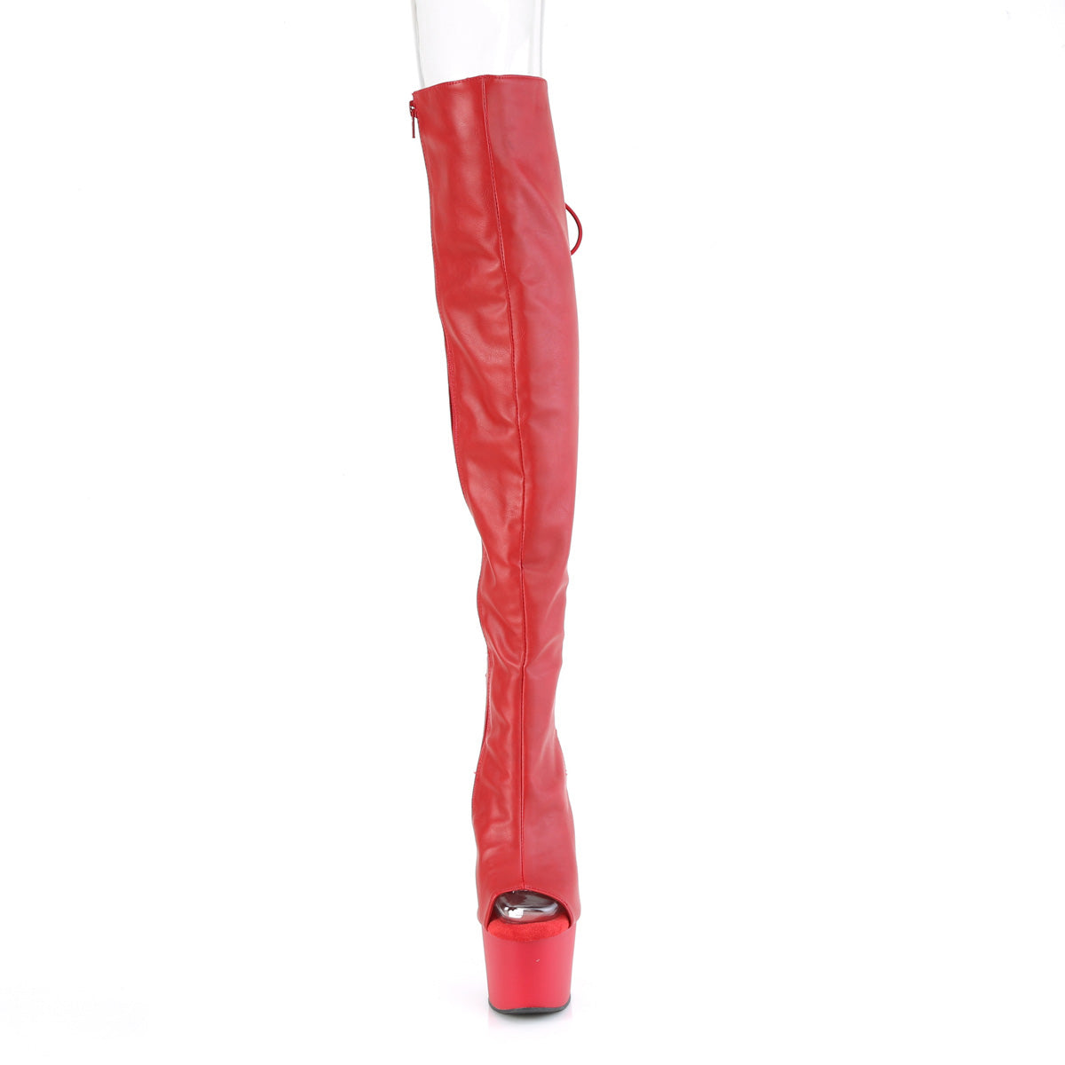 adore 3019 pleaser red faux leather red matte shoes