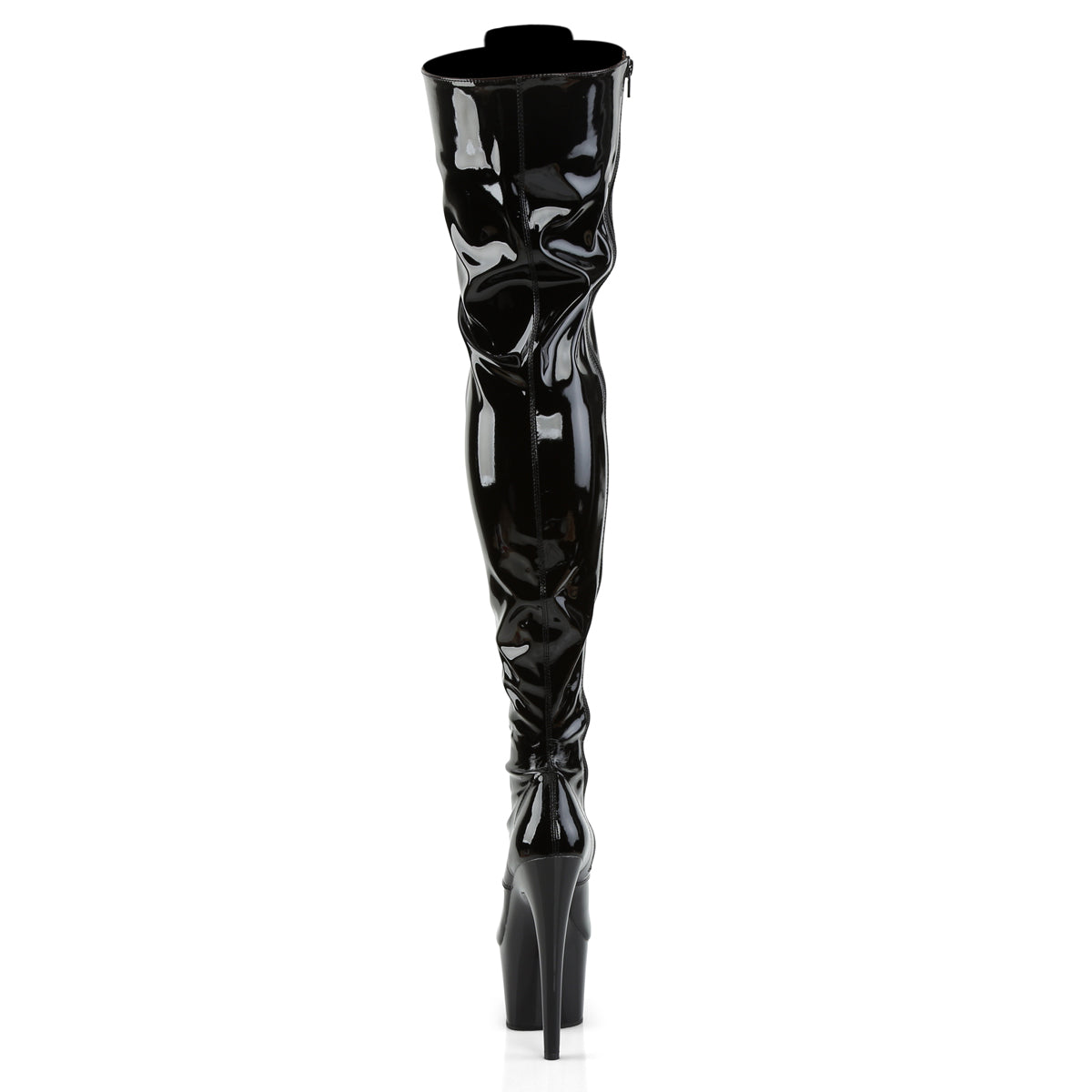 adore 3019 pleaser sexy shoes 7 inch rear lace up back stretch platforms thigh high length boots