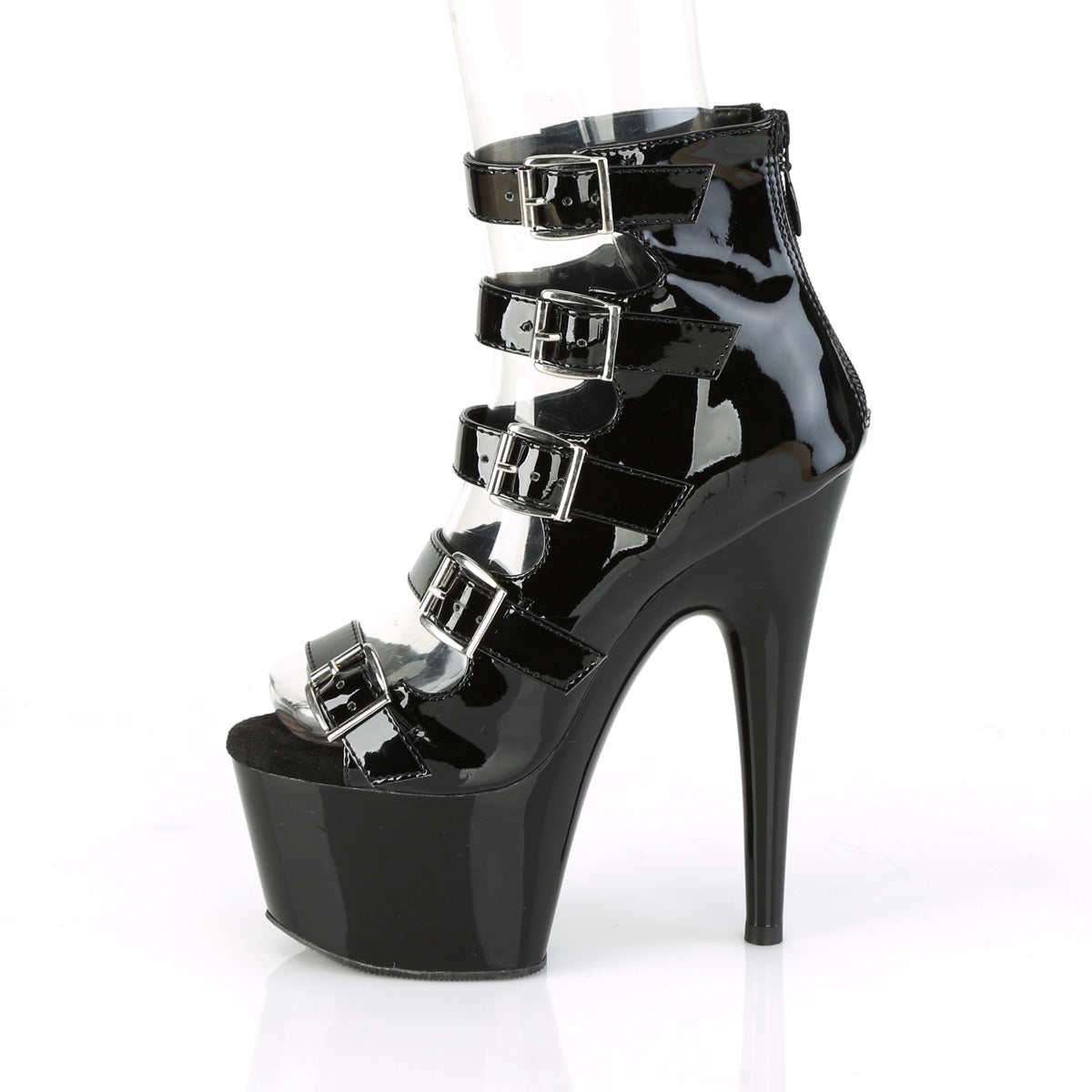 adore 700 33_pleaser_platforms_exotic_dancing_ankle_mid calf_boots_pleasers_black_patent_black