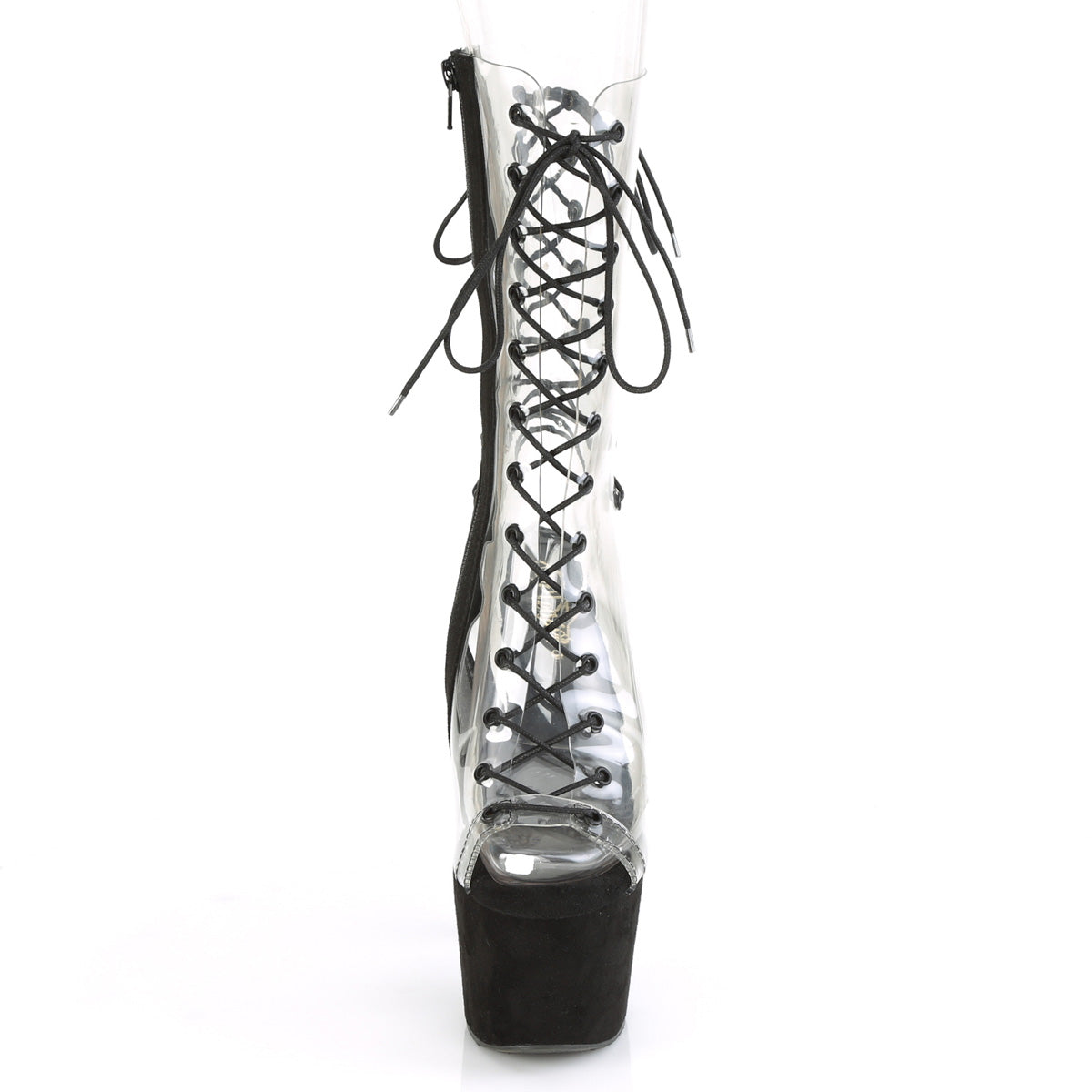adore 700 60fs pleaser clear black faux suede platforms exotic dancing