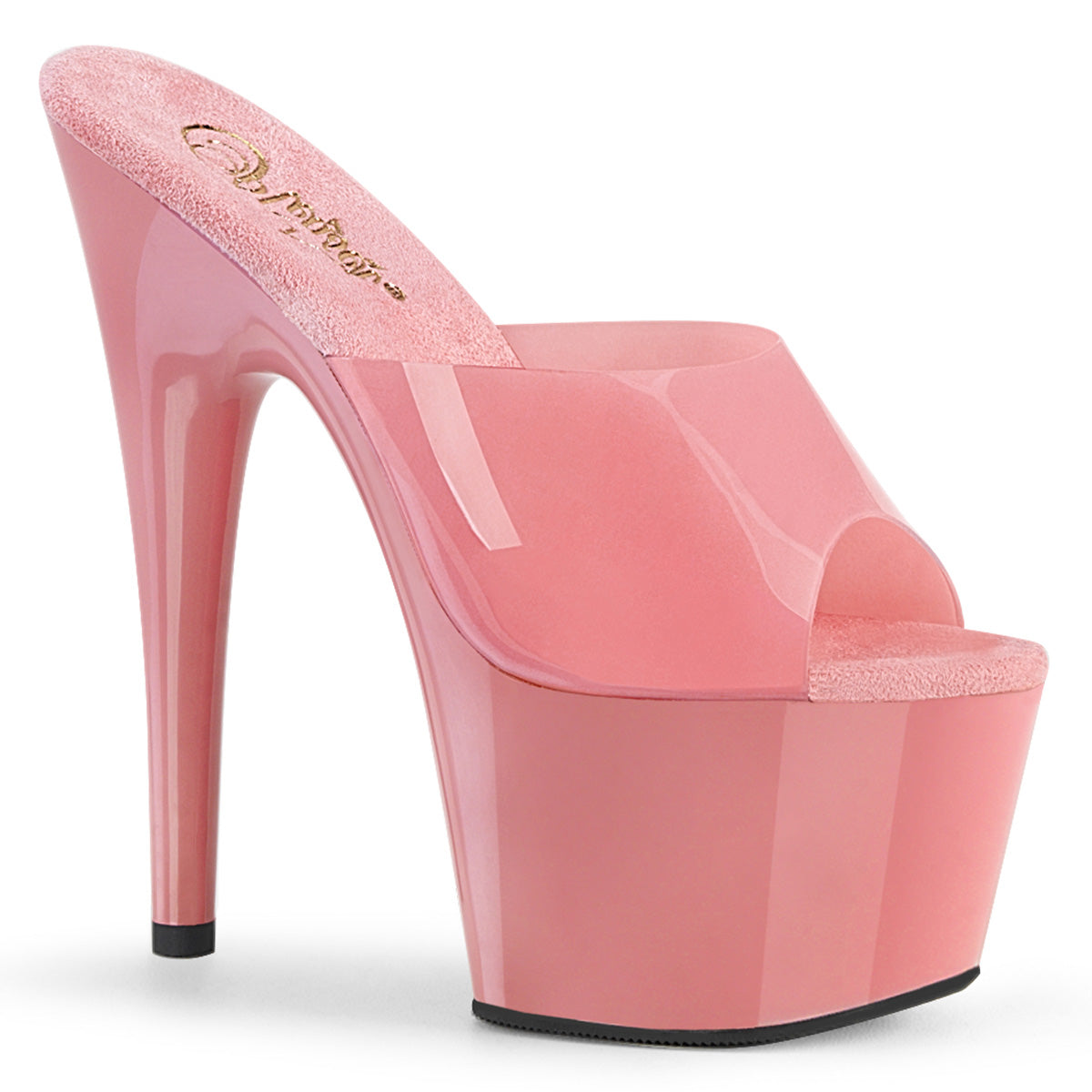 Adore-701n Pleasers Tacón de 7 pulgadas Baby Pink Pole Pole Dance Dailado High Heel Zapatos
