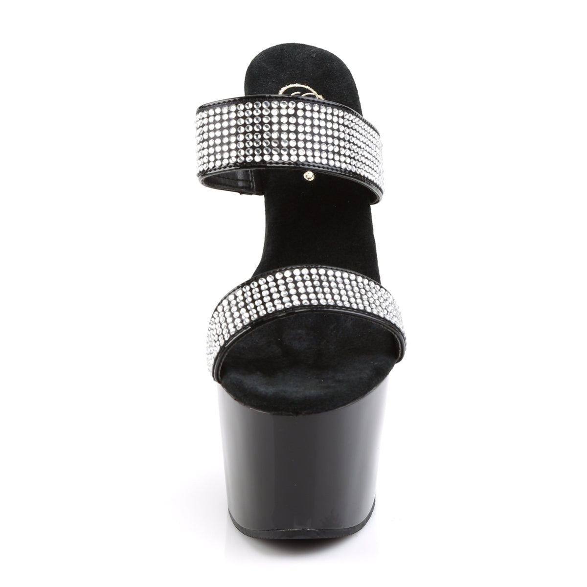 adore 702 2 pleaser stripper pole dancing sexy shoes 7 inch stiletto heel two band platforms black