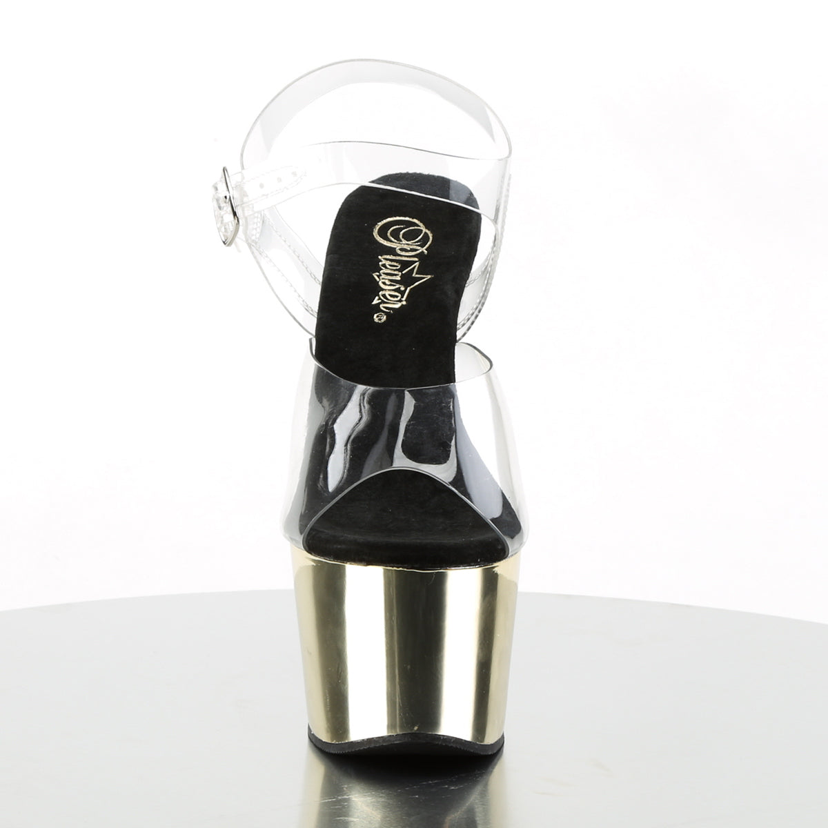 adore 708 pleaser stripper pole dancing sexy shoes 7 inch stiletto heel platforms slide gold heels