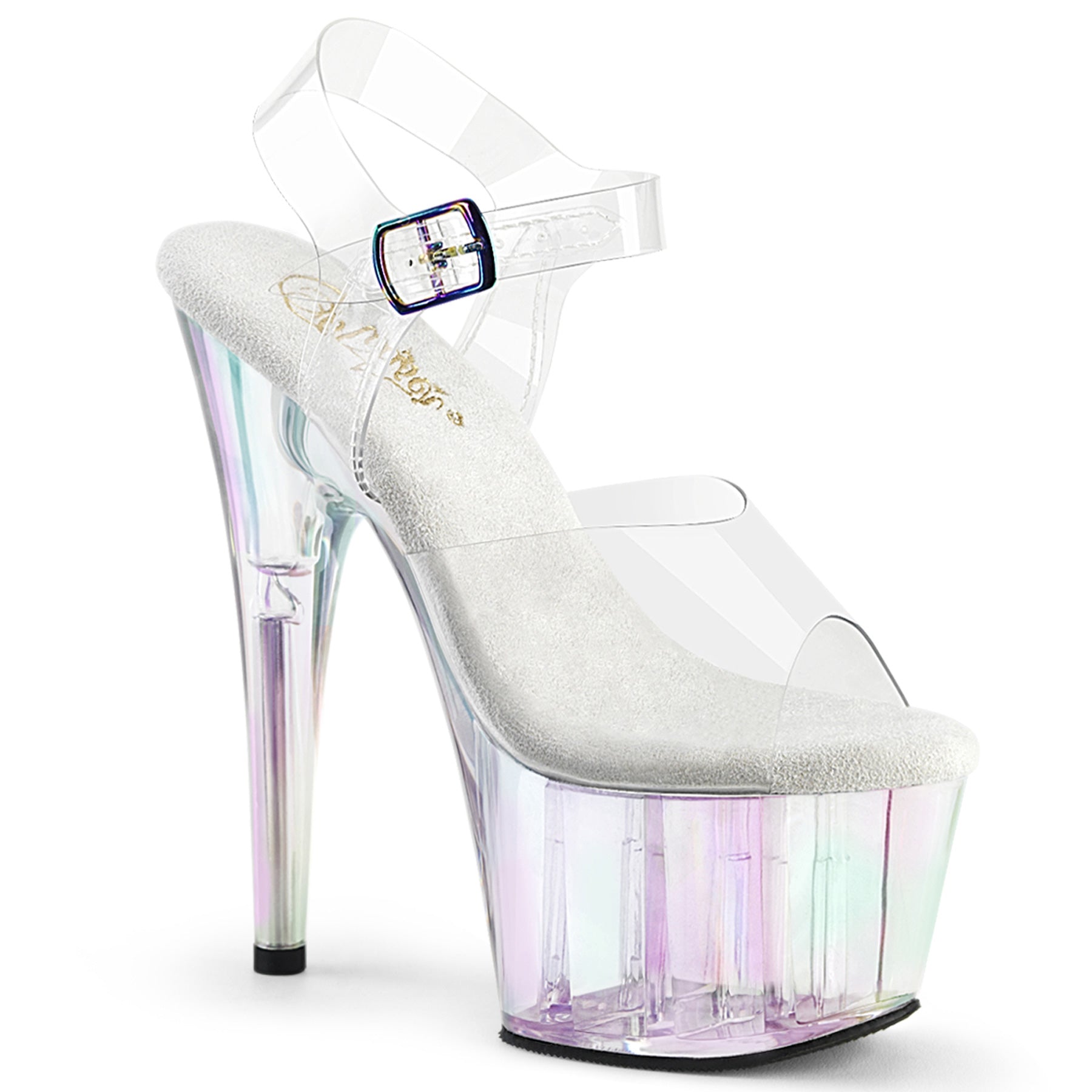 ADORE-708HT Pleaser 7" Holographic Tinted Platform Exotic Dancing Heels