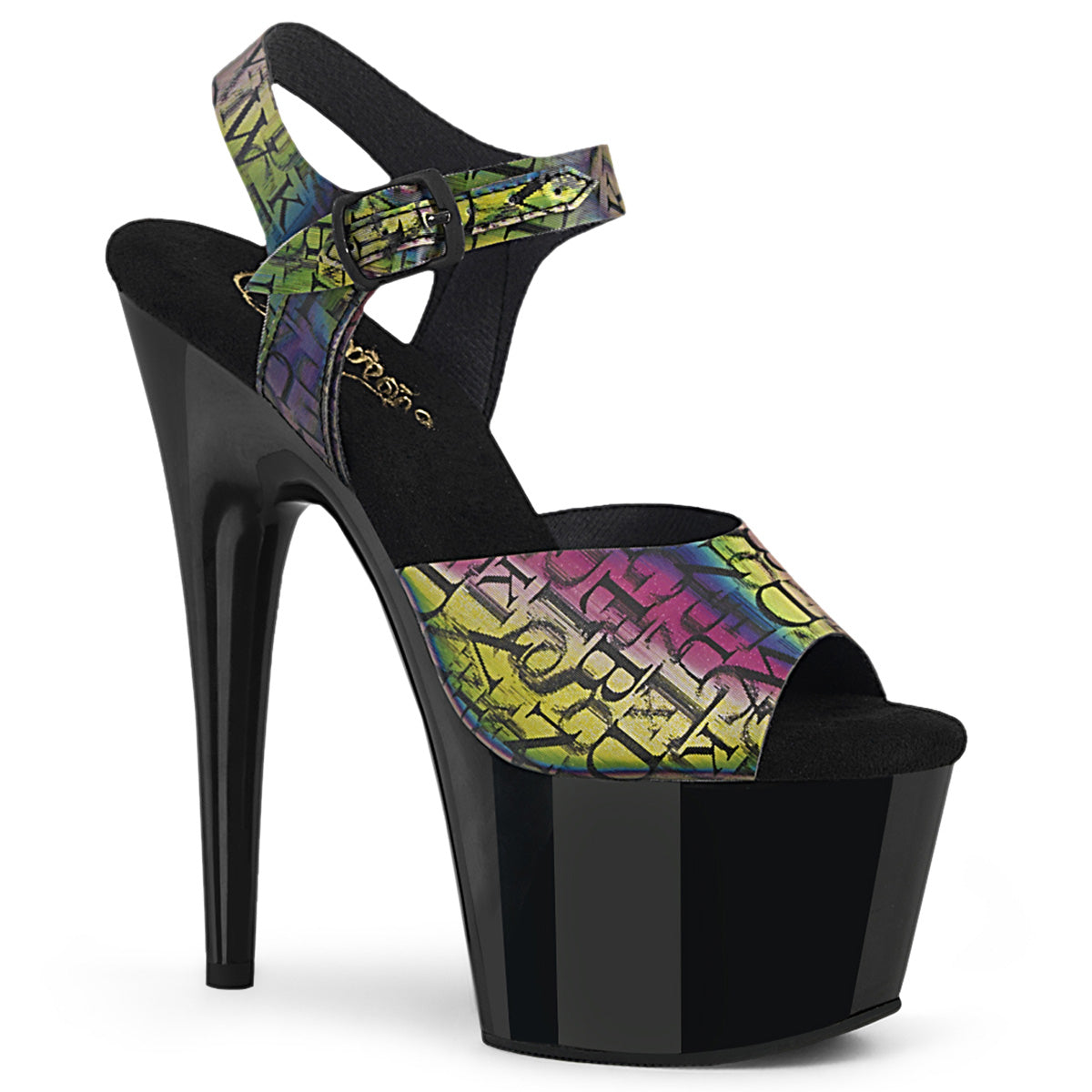 ADORE-708N-LTP Pleaser Green-Purple Platform Exotic Dancing High Heels