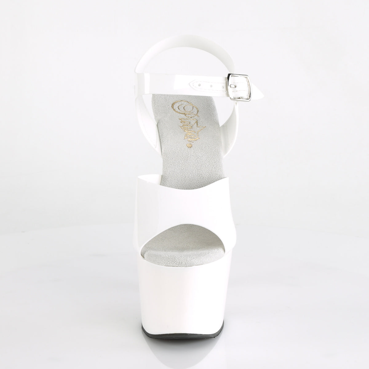adore 708n pleaser sexy shoes 7 inch ankle strap platforms sandals white shoes