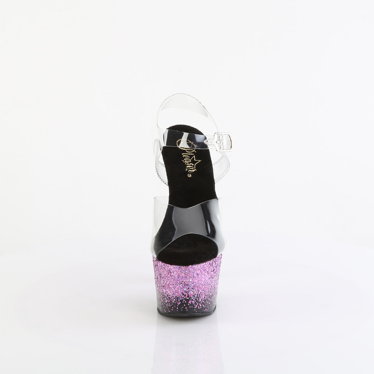 adore 708ss pleaser sexy footwear clr blk purple multi glitter