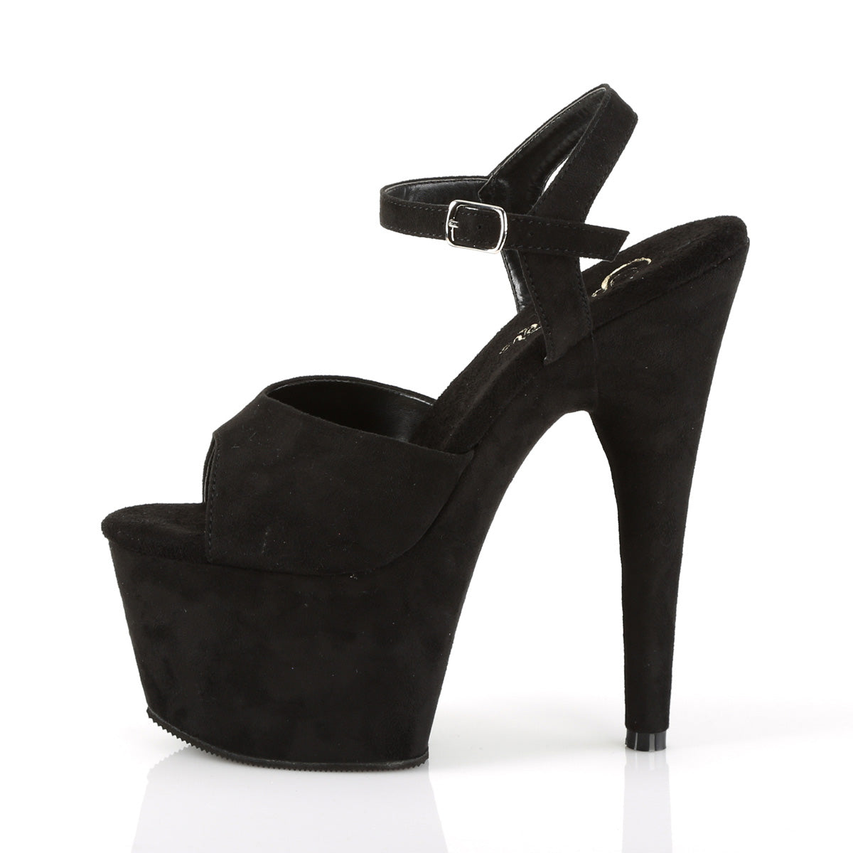ADORE-709FS Pleaser 7 Inch Heel Black Pole Dancing Shoes-Pleaser- Sexy Shoes Pole Dance Heels