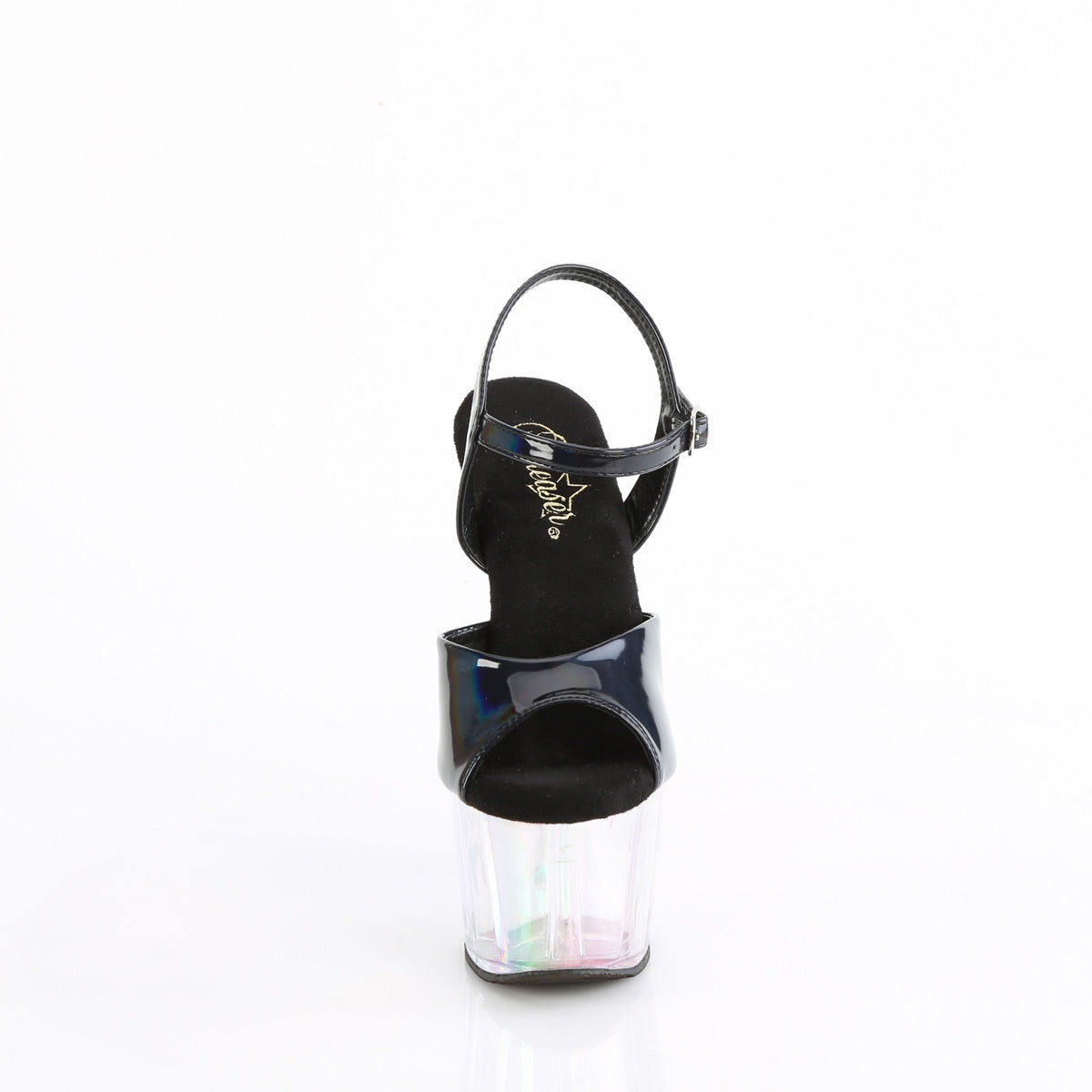 adore 709ht pleaser black holo holo tinted shoes